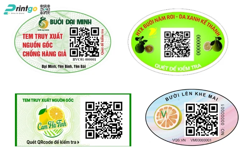 In tem nông sản trái cây sạch 