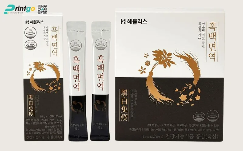  Bao bì sâm dạng hộp carton mềm 