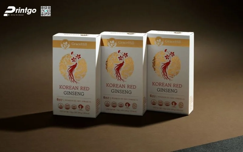  Bao bì sâm dạng hộp carton mềm 