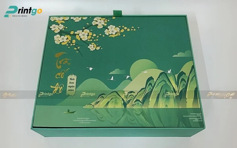 Mẫu thiết kế bao bì trà nắp trượt 