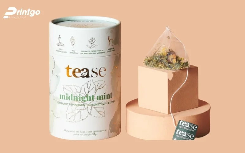 Bao bì trà dạng hình trụ tròn