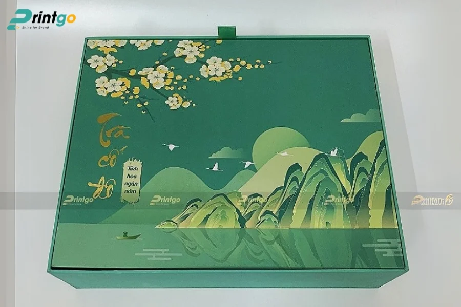 Hộp trà đóng mở dạng hộp kéo