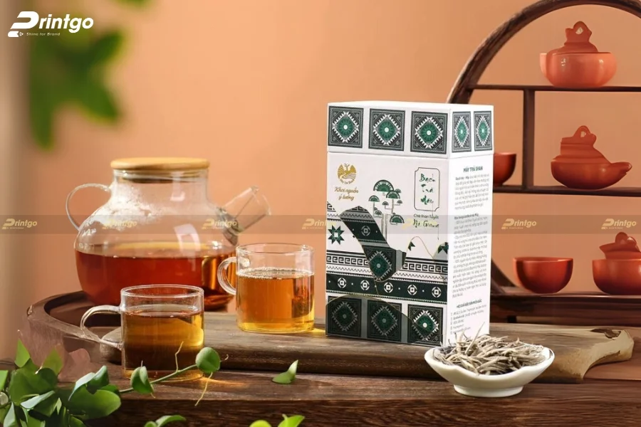 Hộp giấy mềm đựng trà đơn giản tinh tế