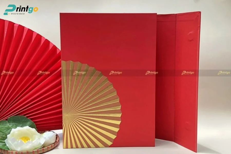 Mẫu thiết kế hộp trà dạng nắp nam châm 