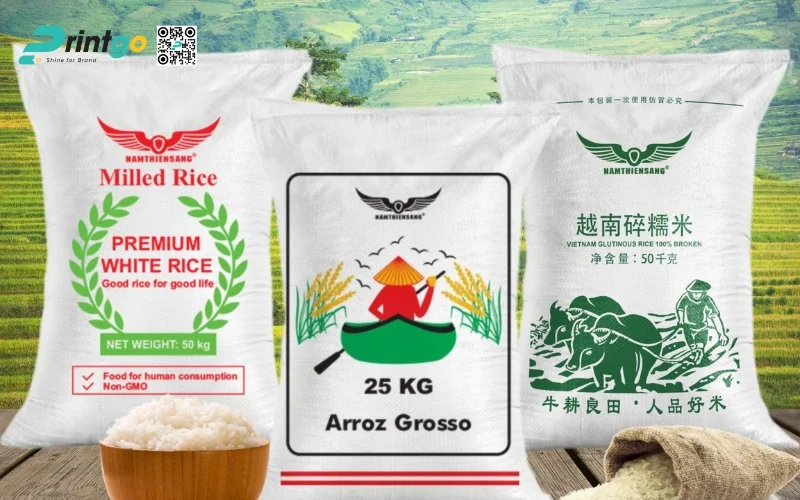 Bao bì gạo PP dệt in Flexo