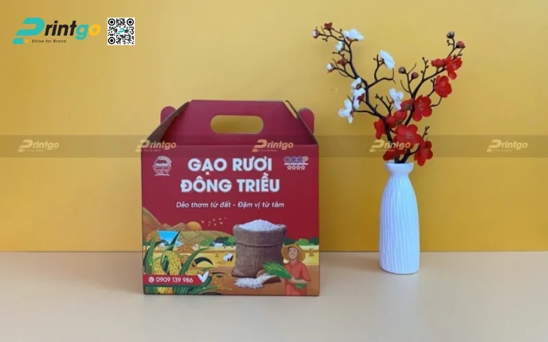 Hộp sóng có quai xách tiện dụng, chịu lực tốt