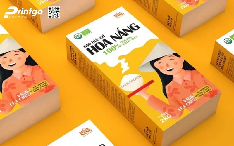 Bao bì gạo dạng hộp mềm (giấy Ivory)