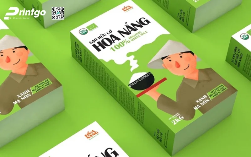 Bao bì gạo dạng hộp mềm (giấy Ivory)