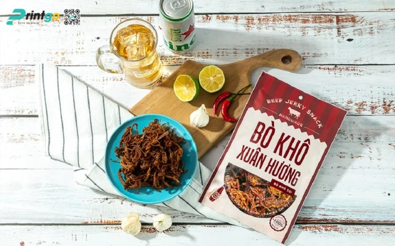 Thông tin in hộp đựng bò khô không rõ ràng