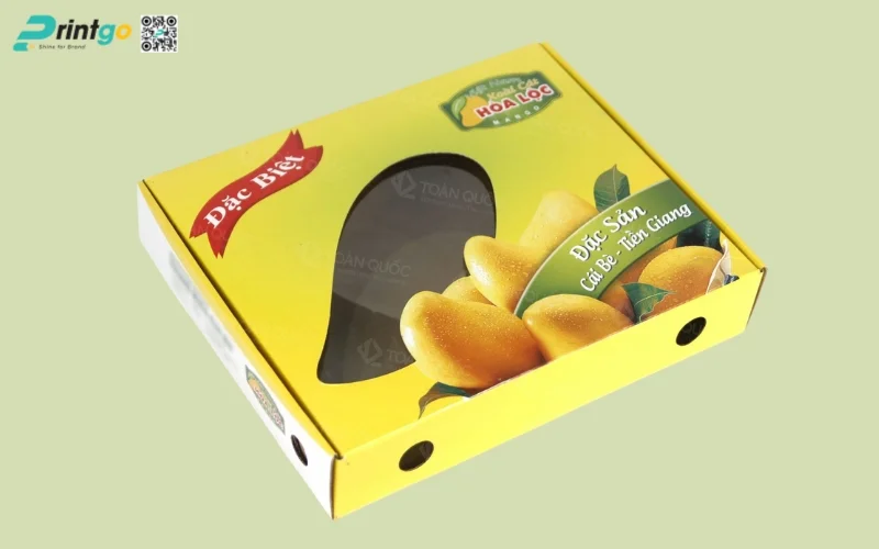 Thùng carton đựng xoài dạng nắp gài Thùng carton đựng xoài dạng nắp gài