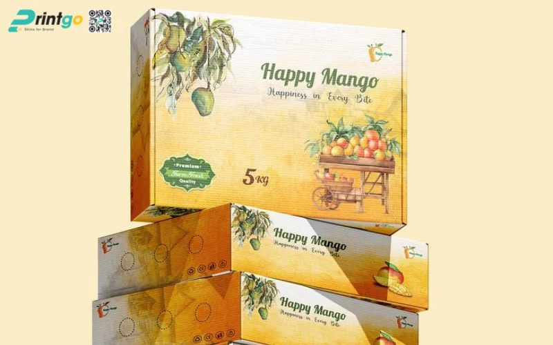 Mẫu hộp carton lạnh đựng xoài Mẫu hộp carton lạnh đựng xoài
