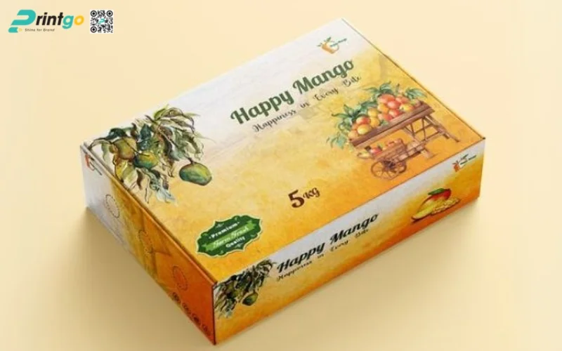 Thùng carton đựng xoài dạng nắp gài Thùng carton đựng xoài dạng nắp gài