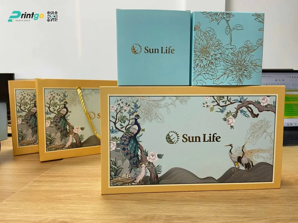 Thiết kế và in hộp bánh trung thu Sun Life do Printgo thực hiện
