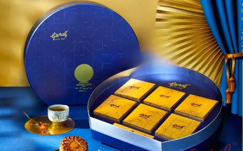 Mẫu hộp bánh trung thu hình tròn 6 bánh Mẫu hộp bánh trung thu hình tròn 6 bánh