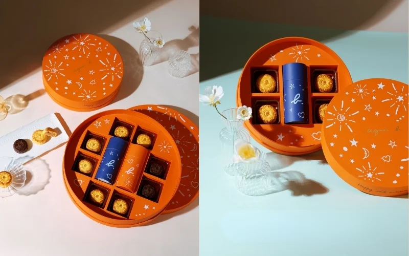 Mẫu hộp bánh trung thu hình tròn 7 - 8 bánh Mẫu hộp bánh trung thu hình tròn 7 - 8 bánh