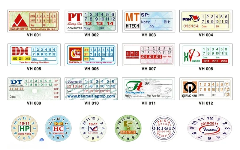 Mẫu tem vỡ bảo hành 