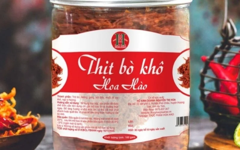 Mẫu tem thịt sấy cá nhân hoá Mẫu tem thịt sấy cá nhân hoá