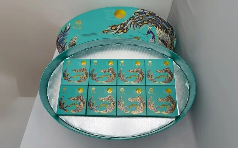 Mẫu hộp bánh trung thu hình tròn 7 - 8 bánh Mẫu hộp bánh trung thu hình tròn 7 - 8 bánh