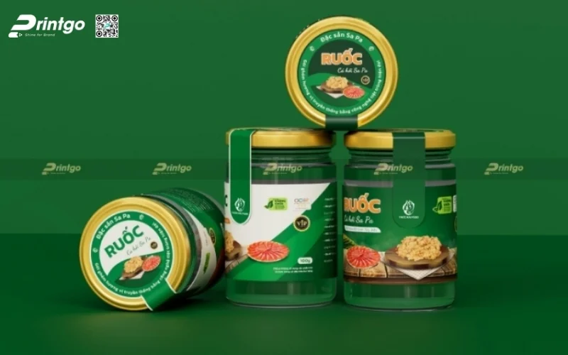 Tem nhãn rau củ dạng thương hiệu cá nhân 