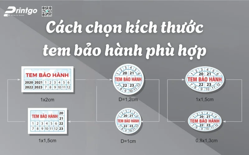 Cách chọn kích thước tem bảo hành phù hợp cho từng ngành hàng