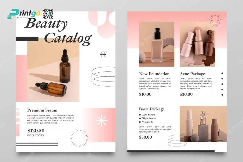 Mẫu catalogue ngành mỹ phẩm, làm đẹp