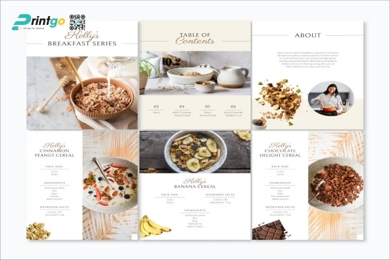 Mẫu catalogue ngành ẩm thực 