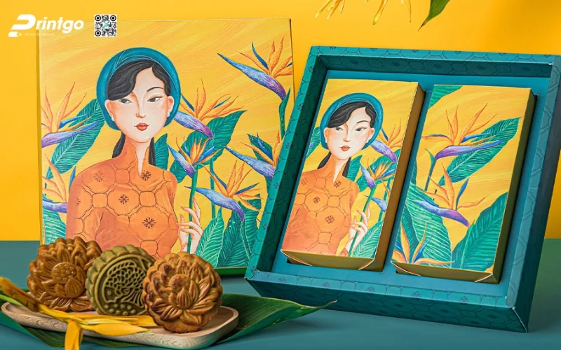 Chất liệu giấy in hộp bánh trung thu kèm trà Chất liệu giấy in hộp bánh trung thu kèm trà