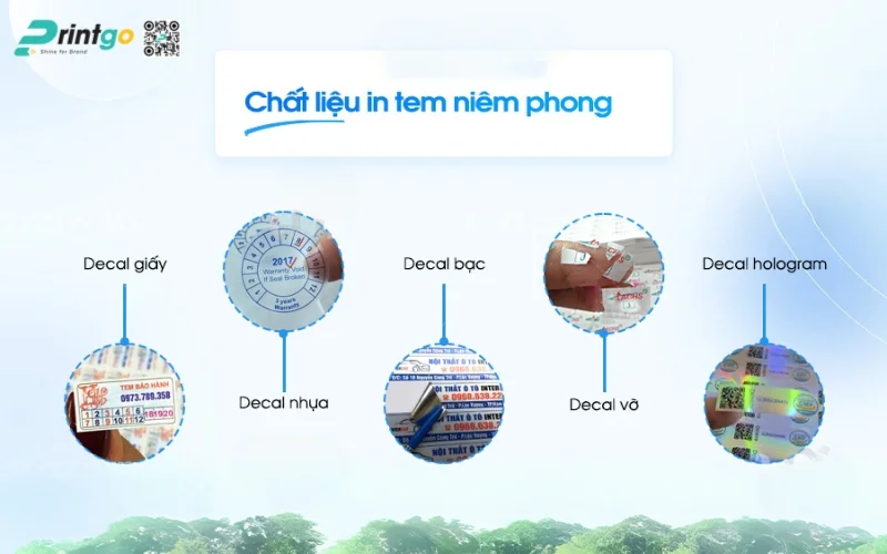 Chất liệu giấy in tem vỡ niêm phong