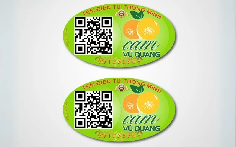 Tem nhãn rau củ dạng tem truy xuất nguồn gốc