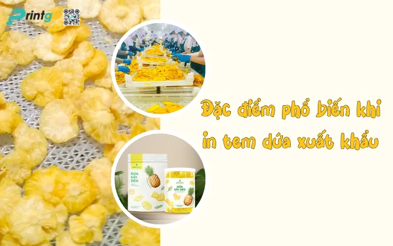 Đặc điểm phổ biến khi in tem dứa xuất khẩu