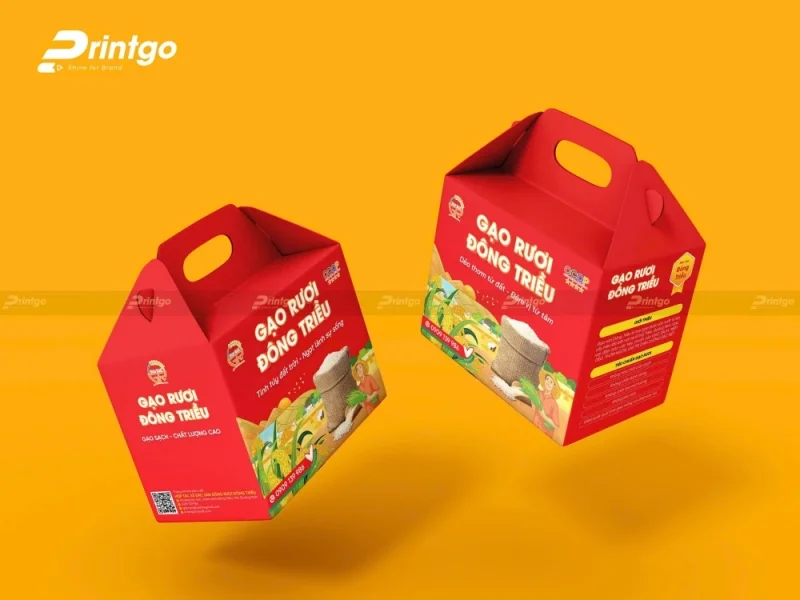 Thương hiệu Gạo rươi Đông Triều ra mắt bao bì hộp giấy sóng đựng gạo thay cho bao bì truyền thống
