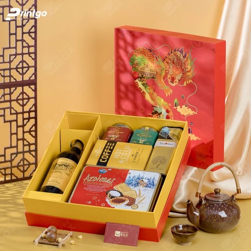 Hộp âm dương đựng quà Tết cao cấp