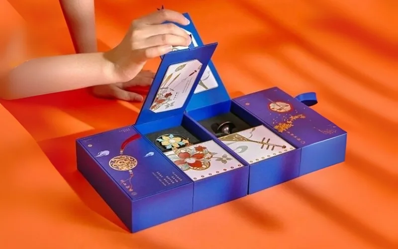 Nhóm mẫu hộp bánh trung thu kèm trà 2 bánh Nhóm mẫu hộp bánh trung thu kèm trà 2 bánh
