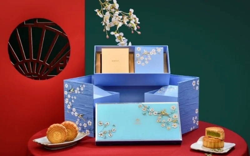 Nhóm mẫu hộp bánh trung thu kèm trà 2 bánh Nhóm mẫu hộp bánh trung thu kèm trà 2 bánh