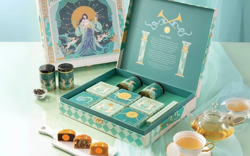 Nhóm mẫu hộp bánh trung thu kèm trà 6 bánh Nhóm mẫu hộp bánh trung thu kèm trà 6 bánh