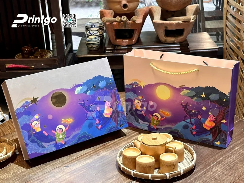 Hộp bánh trung thu với công nghệ in Metalize chuyên nghiệp