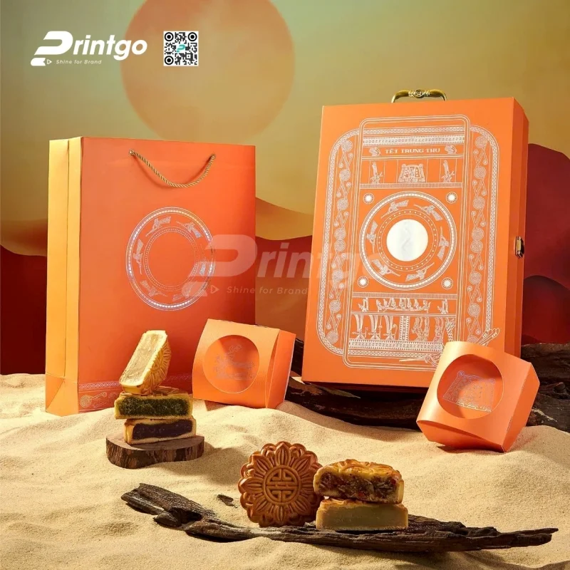 Dự án hộp giấy có quai xách đựng bánh trung thu Hồn Việt