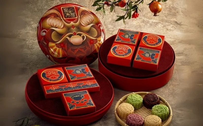 Mẫu hộp bánh trung thu hình tròn 2 - 3 bánh Mẫu hộp bánh trung thu hình tròn 2 - 3 bánh