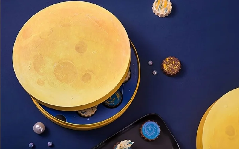 Mẫu hộp bánh trung thu hình tròn 6 bánh Mẫu hộp bánh trung thu hình tròn 6 bánh