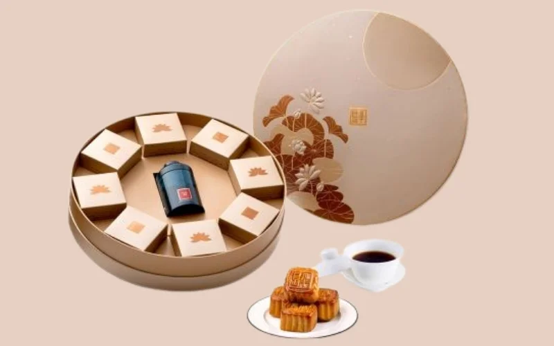 Mẫu hộp bánh trung thu hình tròn 7 - 8 bánh Mẫu hộp bánh trung thu hình tròn 7 - 8 bánh
