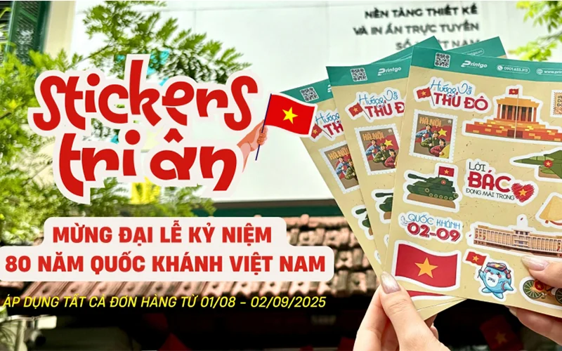 In Dấu Độc Lập - Printgo tặng bộ stickers tri ân đại lễ 80 Năm Quốc Khánh 02/09