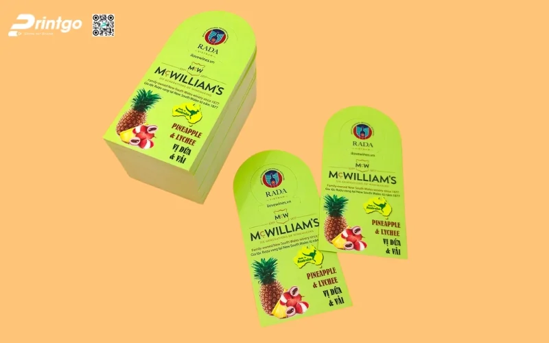 Mẫu in tem dứa xuất khẩu dán quả