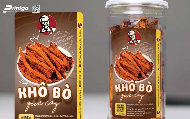 Kích thước & hình dáng tem nhãn bò khô phổ biến Kích thước & hình dáng tem nhãn bò khô phổ biến