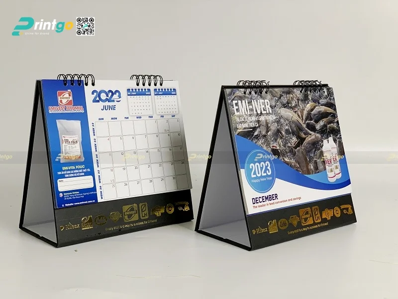 Mẫu lịch để bàn chữ A phù hợp cho quà tặng doanh nghiệp 