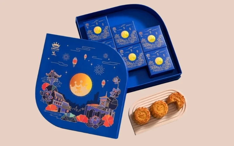 Mẫu hộp bánh trung thu hình tròn 6 bánh Mẫu hộp bánh trung thu hình tròn 6 bánh