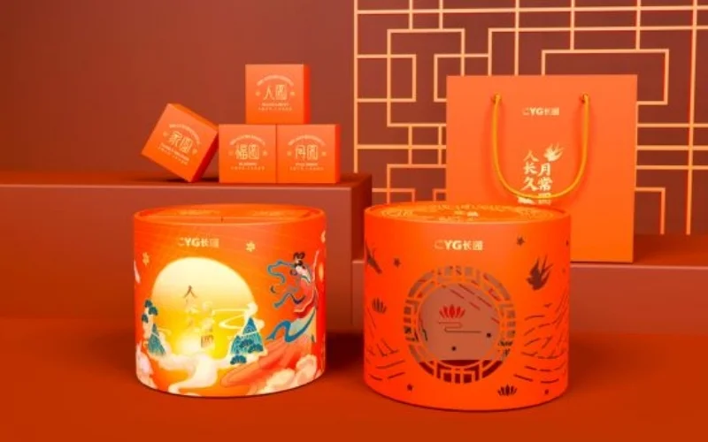 Mẫu hộp bánh trung thu hình tròn 7 - 8 bánh Mẫu hộp bánh trung thu hình tròn 7 - 8 bánh