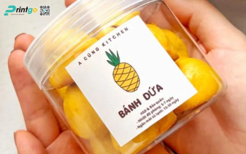 Các mẫu in tem dứa sấy khô - sấy dẻo