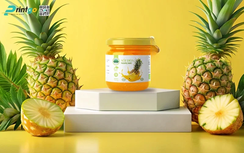 Các mẫu in tem dứa sấy khô - sấy dẻo