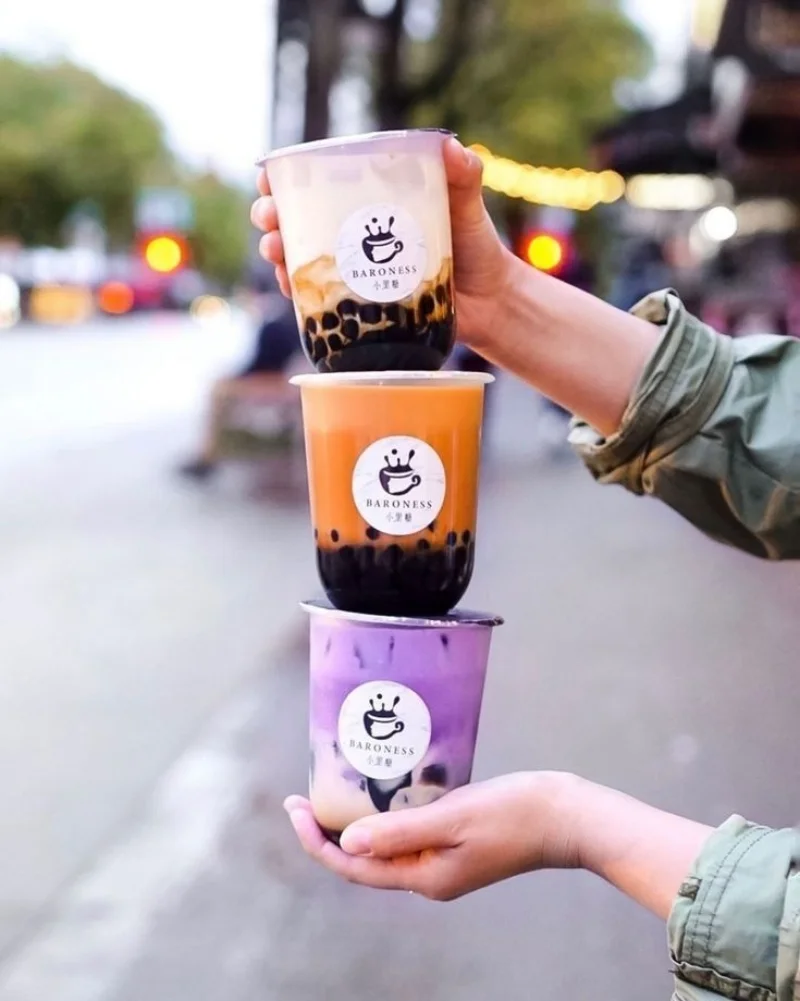 Tem dán ly trà sữa tròn là sự lựa chọn phổ biến