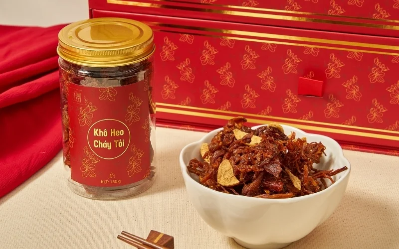 Mẫu tem nhãn bò khô thiết kế tối giản Mẫu tem nhãn bò khô thiết kế tối giản
